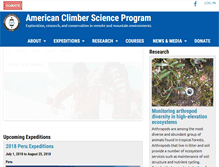 Tablet Screenshot of climberscience.org